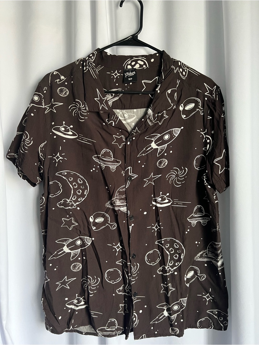 Hot Topic Space Button Up Shirt Small